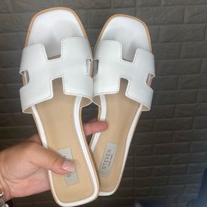 White Steven by Steve Madden Slides